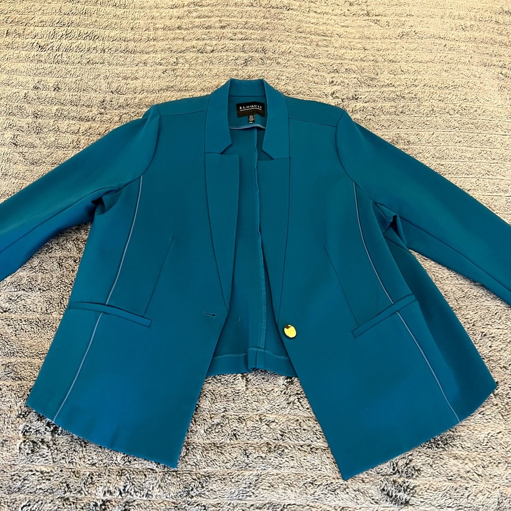 Eloquii | One button stretch blazer